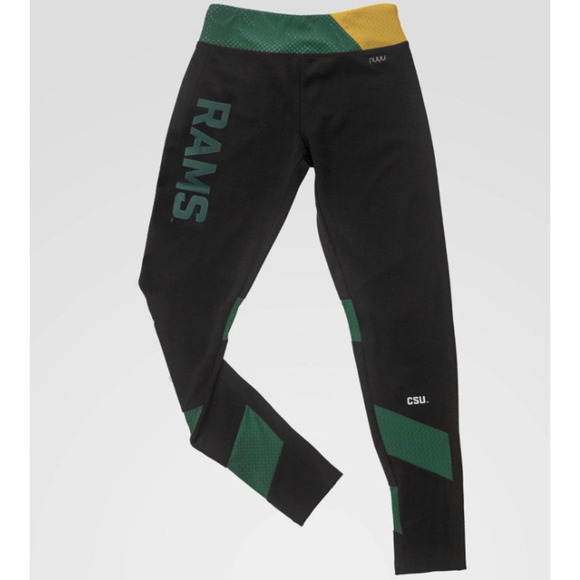 NYYU Pants - Colorado State Rams Yoga Leggings with Mesh Insert Size L